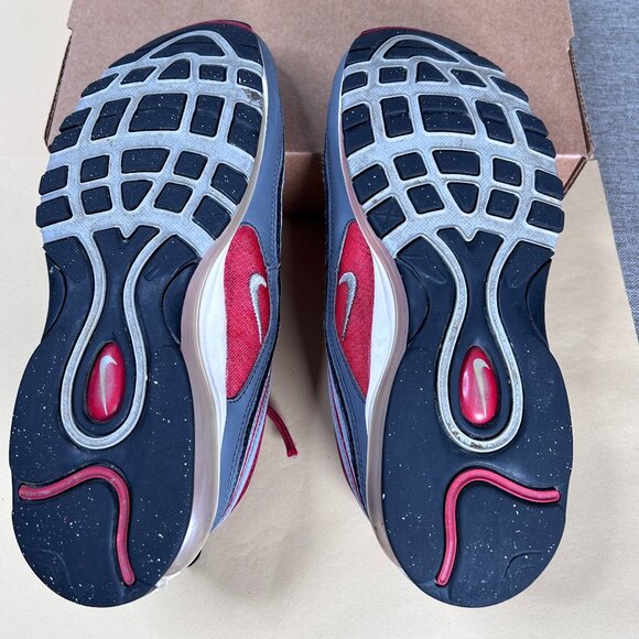 Nike Air Max 97 Sneaker Shoes Men's 9.5 Dark Grey Gym Red 921826 007 - Picture 9 of 15